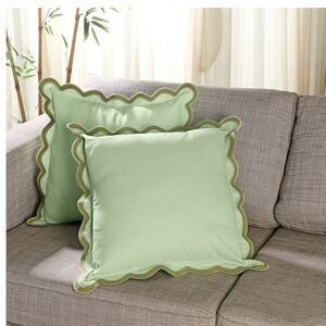 Easter Throw Pillow Covers| Set of 2‎ Scalloped Easters Pillow' Covers|